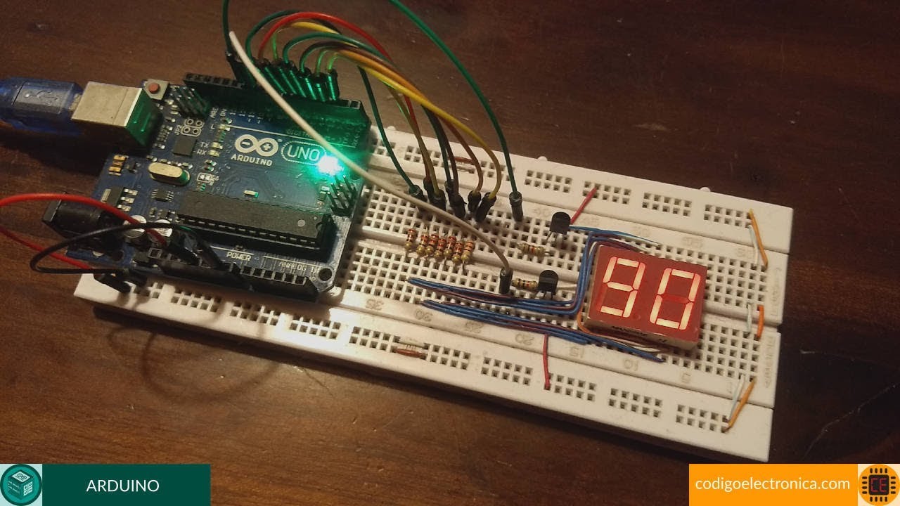 Arduino display 7 segmentos 2 dígitos