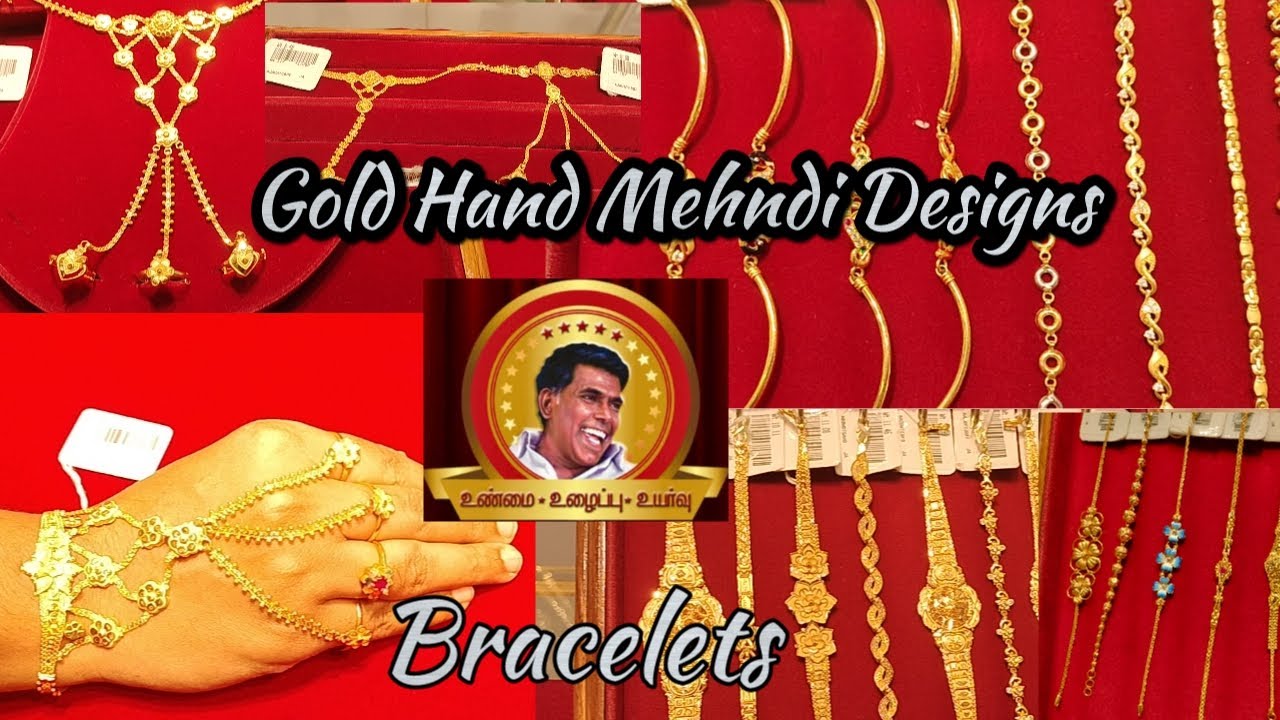 Saravana Selvarathnam Jewellery | Gold Hand Mehndi Designs and Bracelets for Ladies and kids | women