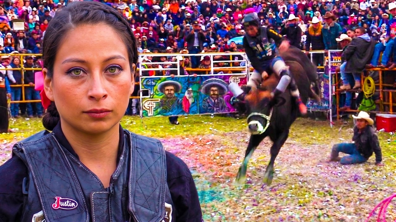 ¡MUJER VALIENTE -LA POTRA DE ICUACATO MONTA TORO DE REPARO!! JARIPEO SAN ANDRES TZIRONDARO DIC 2023