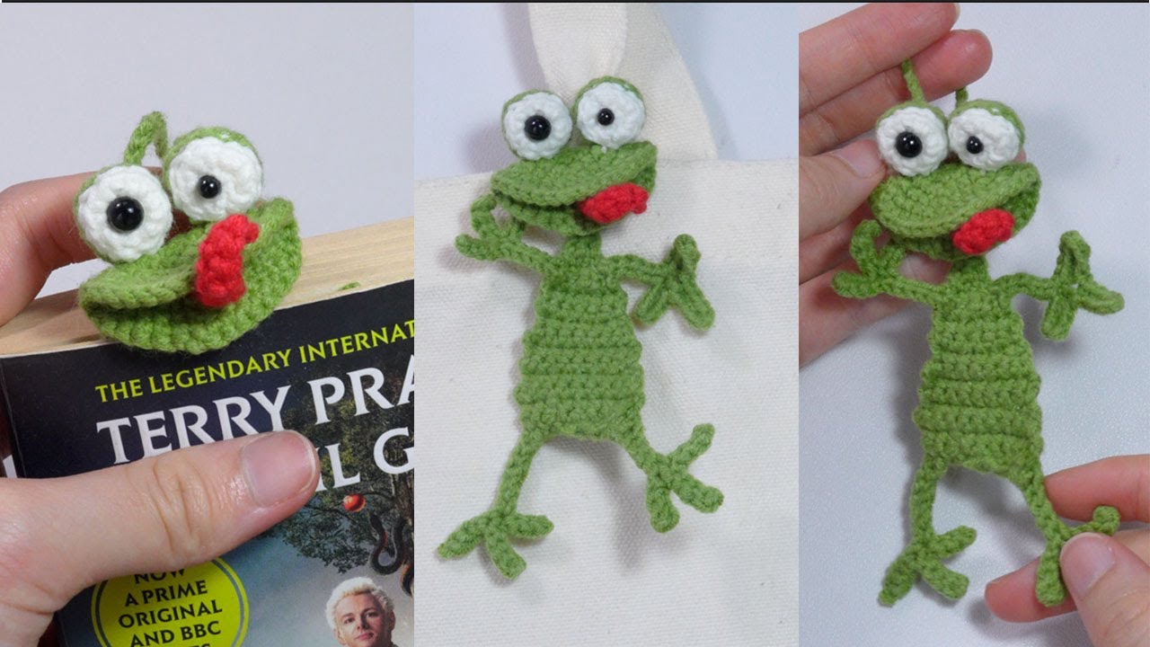 Weirdly Adorable Frog🐸 Crochet Tutorial&mdash;Bookmark or Charm