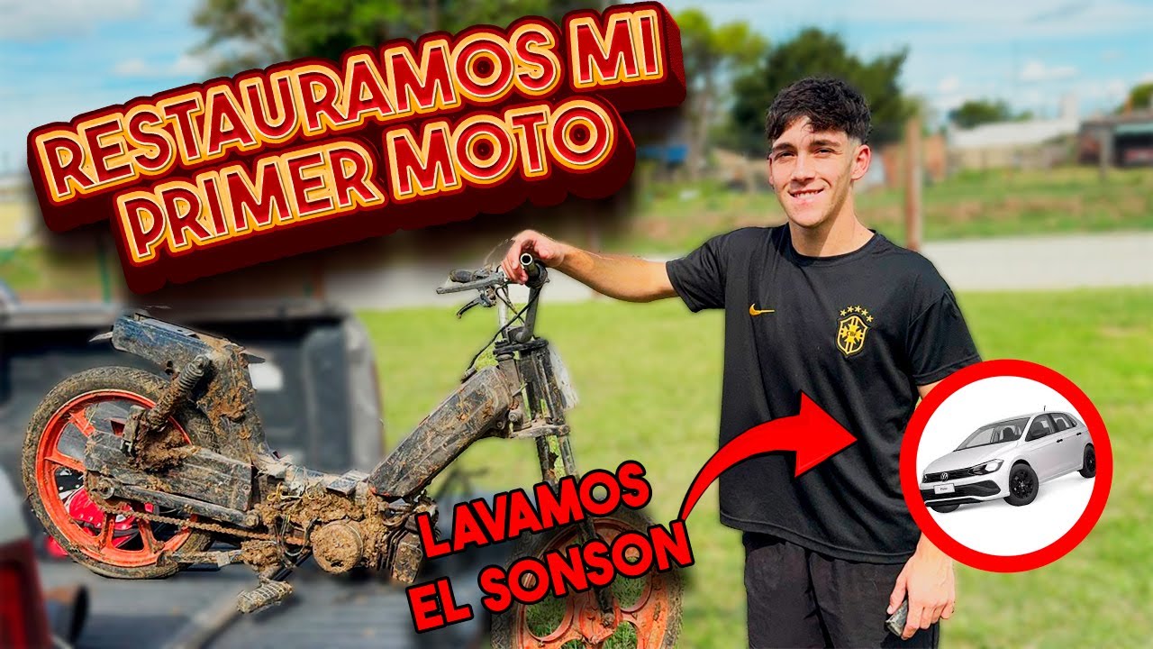 RESTAURAMOS MI PRIMER MOTO (mientras lavamos al sonson)