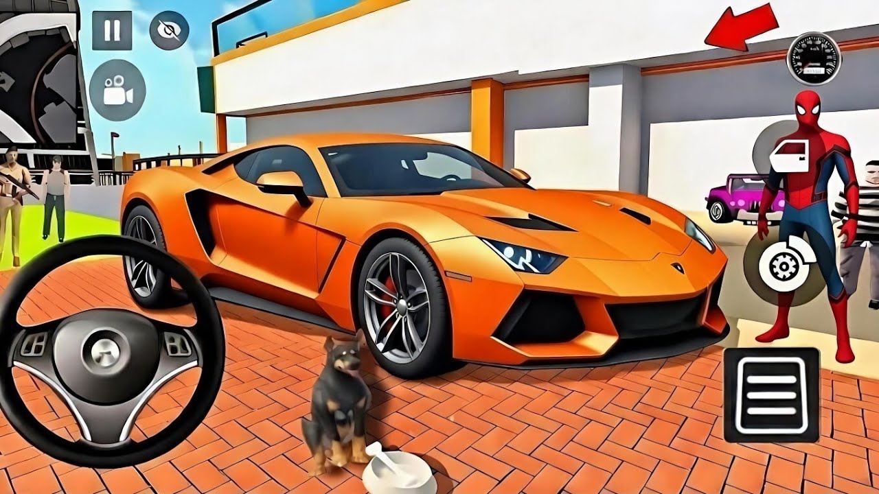 😊Android Gameplay |🤩Indian Thift Auto Simulator | 3D Driving Game | Zombie & Red Spider man Gameplay