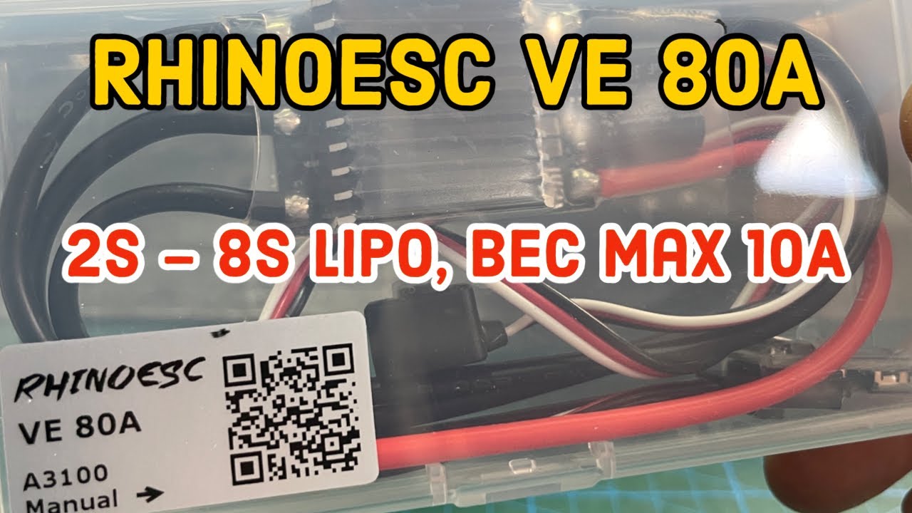 RhinoESC VE80A, AM 32 Custom Firmware, Support 2S - 8S Lipo