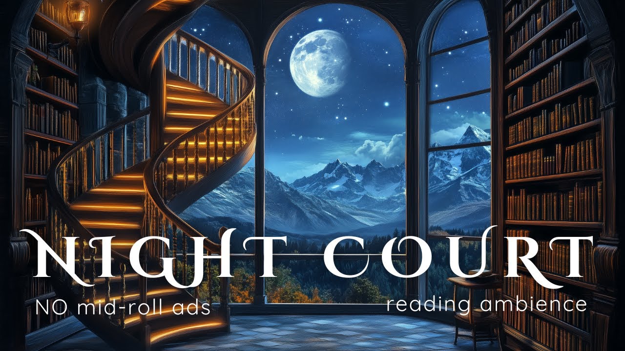 (NO MID ADS) Lost in the Night Court Library | Magical Reading Atmosphere