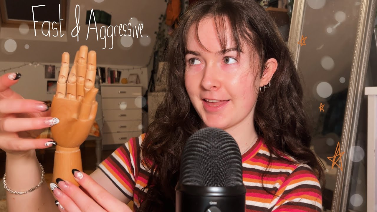 ASMR || Быстрые и агрессивные триггеры (звуки рта, движения рук)