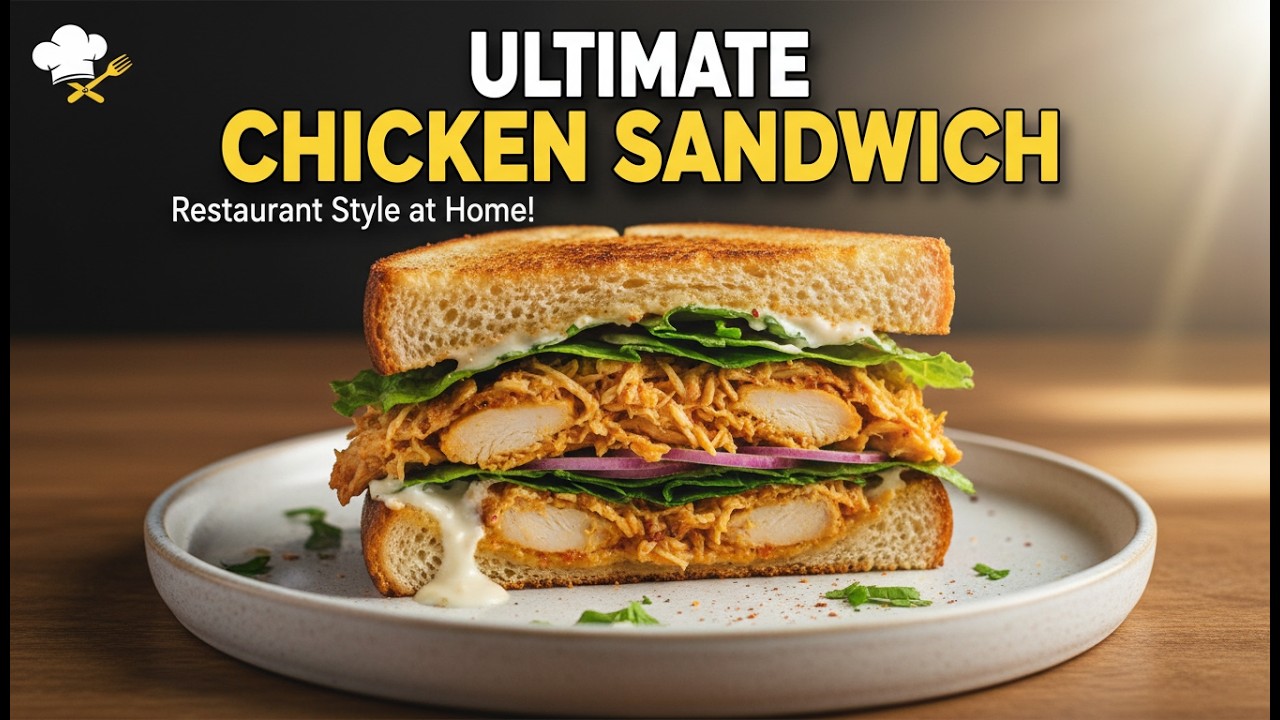 Ultimate Chicken Sandwich Recipe | Restaurant Style at Home 🔥