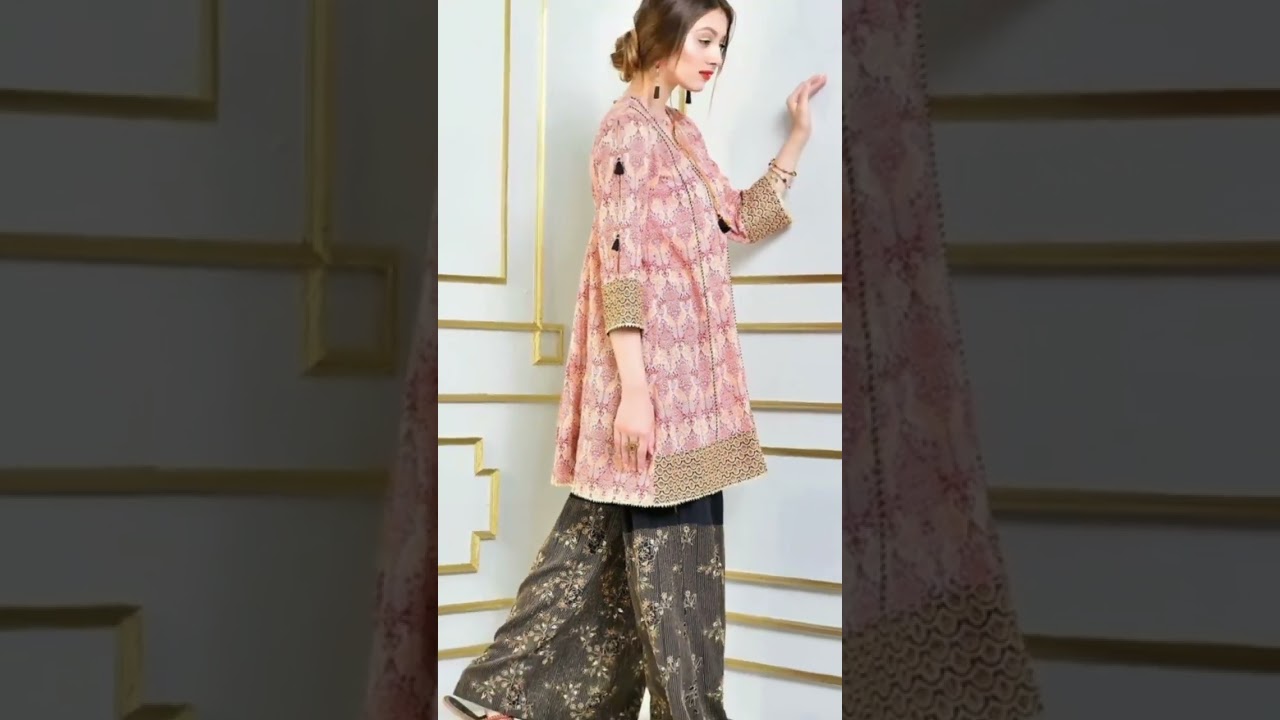 short kurti with palazzo|| new dress designing ideas #plazo #suit #shorts