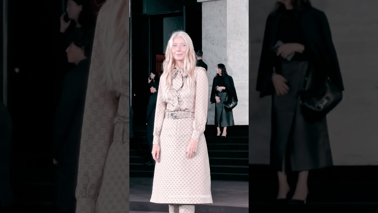 Гвинет Пэлтроу на показе мод Gucci в Милане, Италия. 