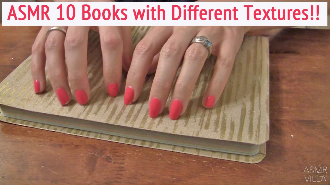 ASMR * 10 Textured Books! * Tapping & Scratching * Fast Tapping * No Talking * ASMRVilla