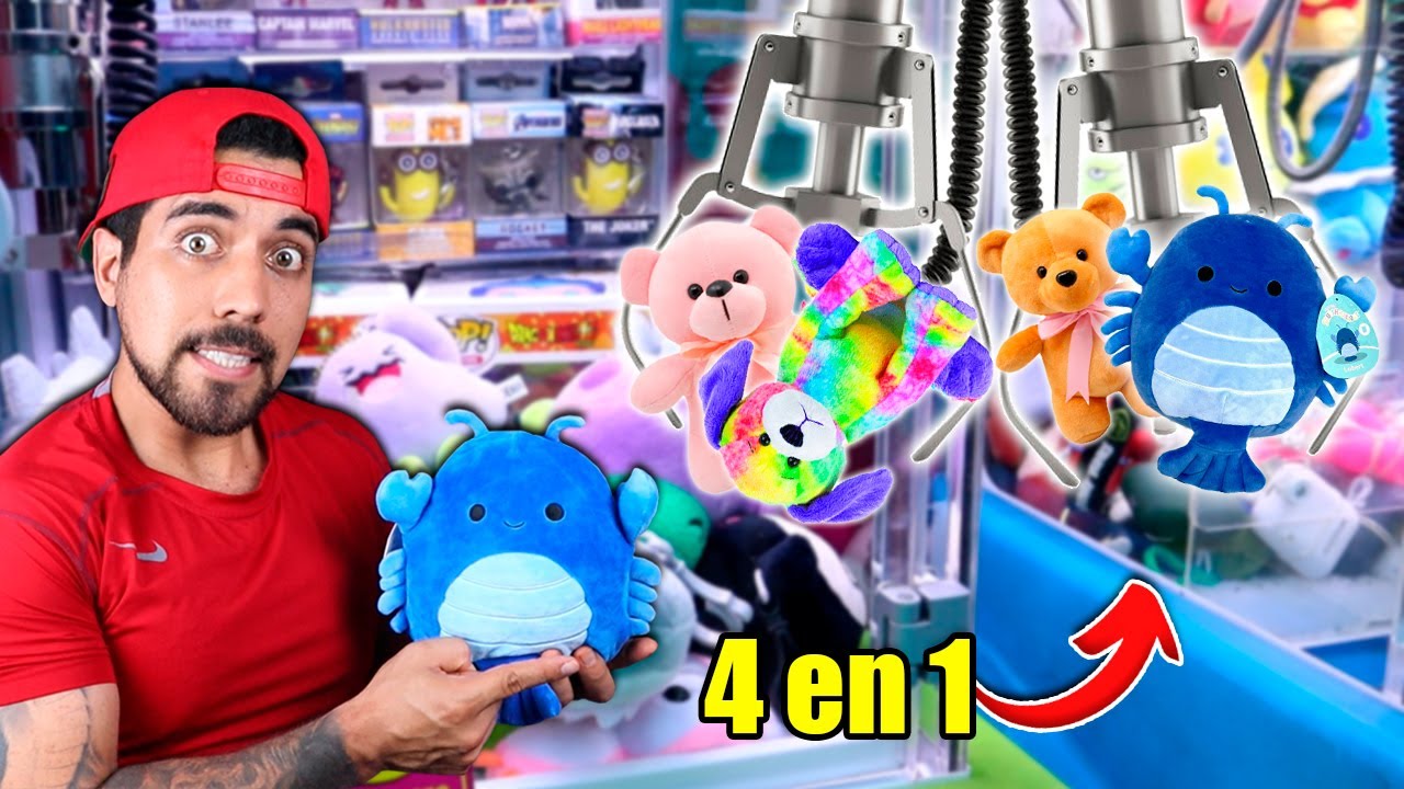 ¿CUATRO PELUCHES EN UNO EN LA GARRA TRIPLE?