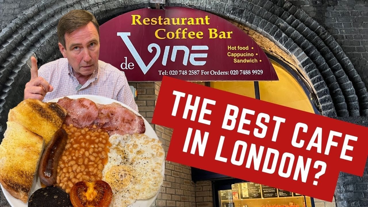 Eating a FULL ENGLISH BREAKFAST at LONDON'S BEST CAFE!
