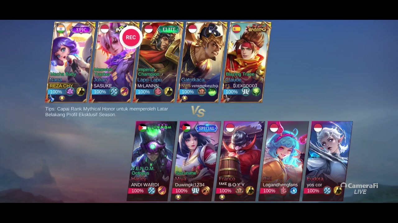 NANA SOLO RANK LEGEND MOBILE LEGENDS