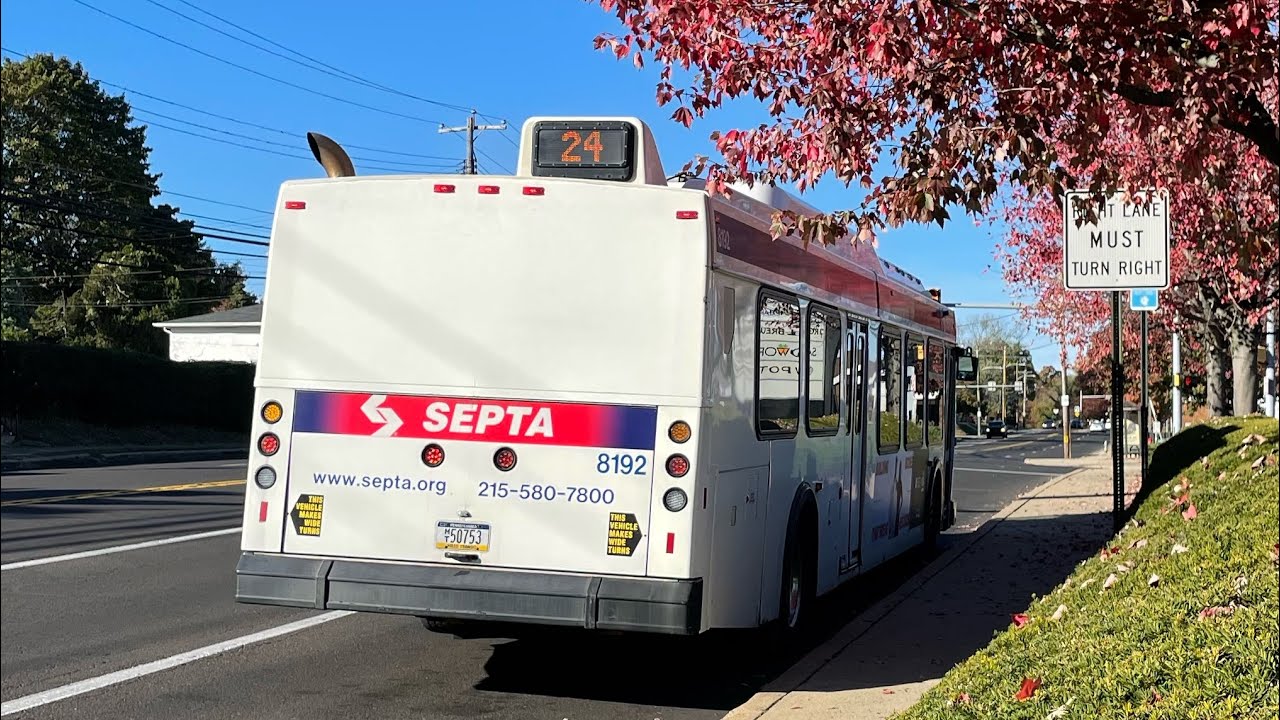 Full ride on (Retired) SEPTA 2008 new flyer DE40LF #8192 on route 24 to fox chase.