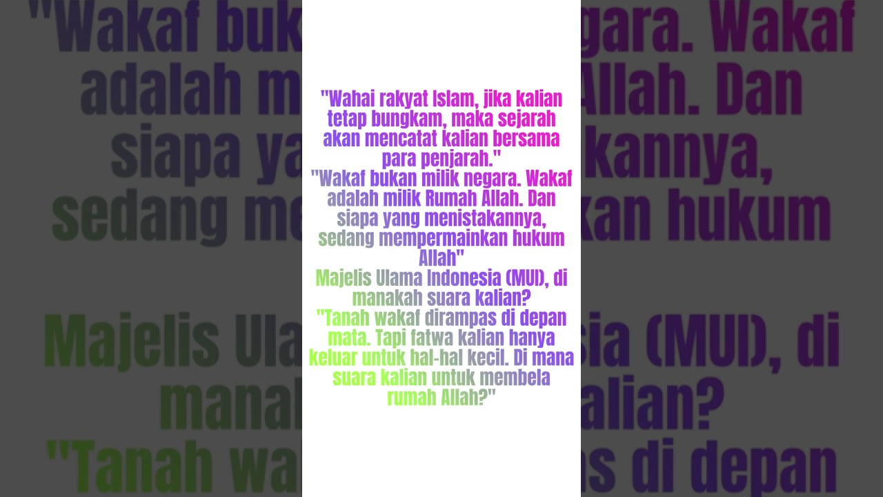 Penistaan Agama oleh Sri Mulyani Indrawati Assalamualaikum Warahmatullahi Wabarakatuh, Wahai semua f