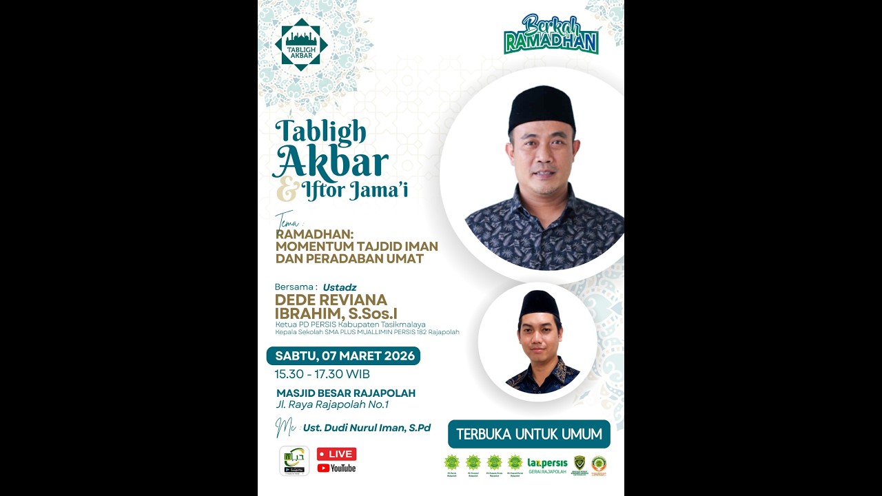 Tabligh Akbar bersama Al Ustadz Dede Reviana Ibrahim 