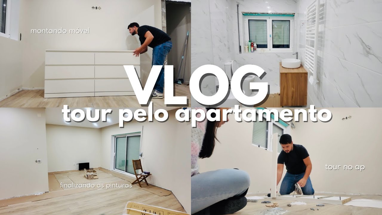 TOUR PELO APARTAMENTO EM OBRAS, MONTANDO MÓVEL, FINALIZANDO A PINTURA