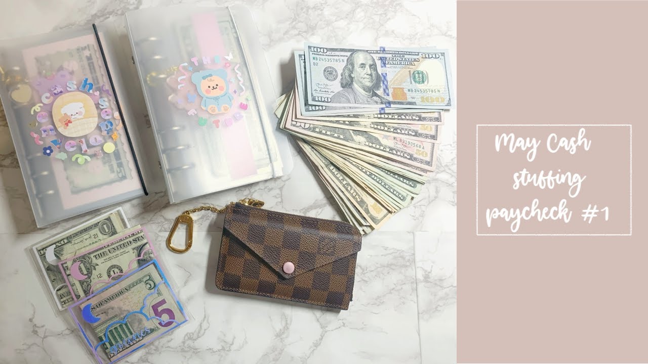 Cash envelope stuffing | May Paycheck #1| 21 year old college student