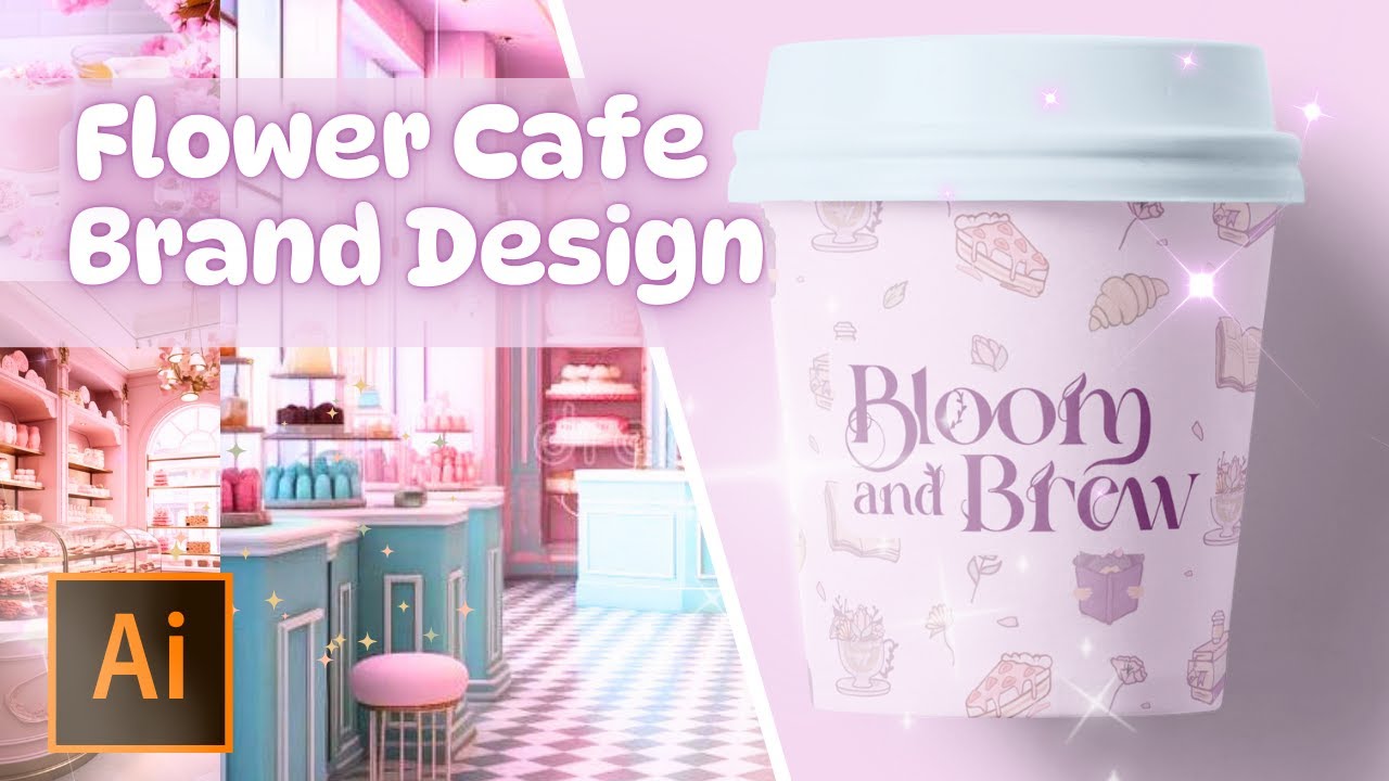 Designing a flower cafe from scratch ✨| Brand Design Process