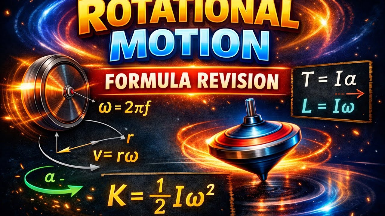 | Live lec 7 | Rotational Motion Formula Revision | JEE • NEET • MHT-CET |  X Physics