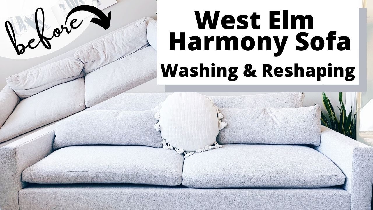 West Elm Harmony Sofa: Re-stuffing Cushions, Washing Fabric, & Review. (After a Year & 1/2)