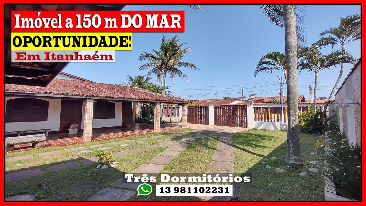 Imóvel lindíssimo a 150 m do mar em Itanhaém OPORTUNIDADE!