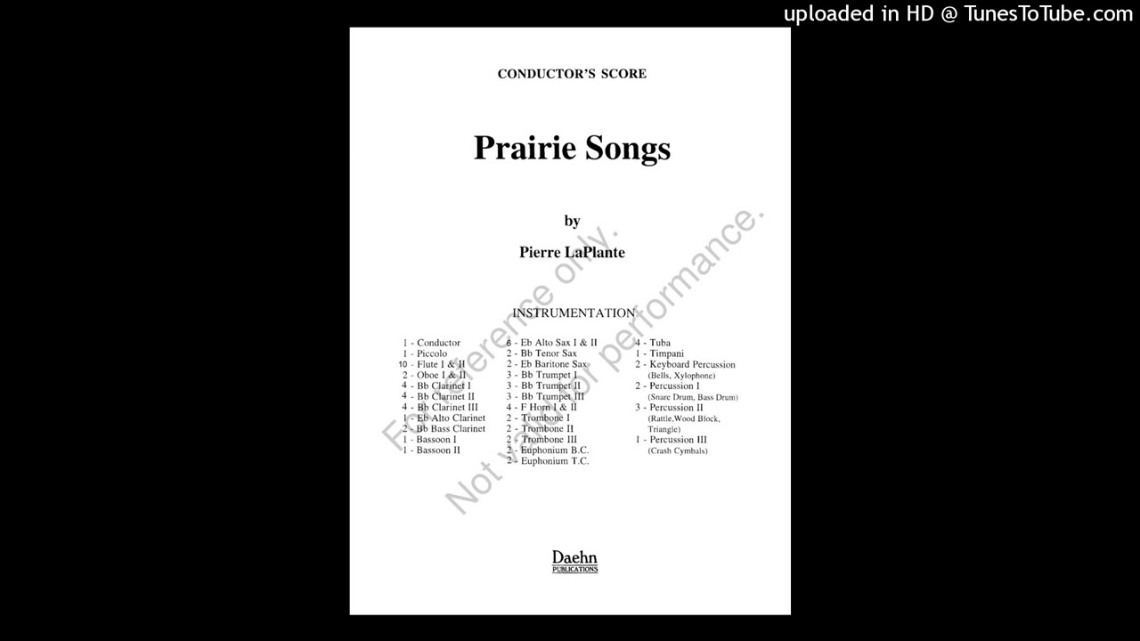 Prairie Songs - Pierre La Plante (Grade 3)