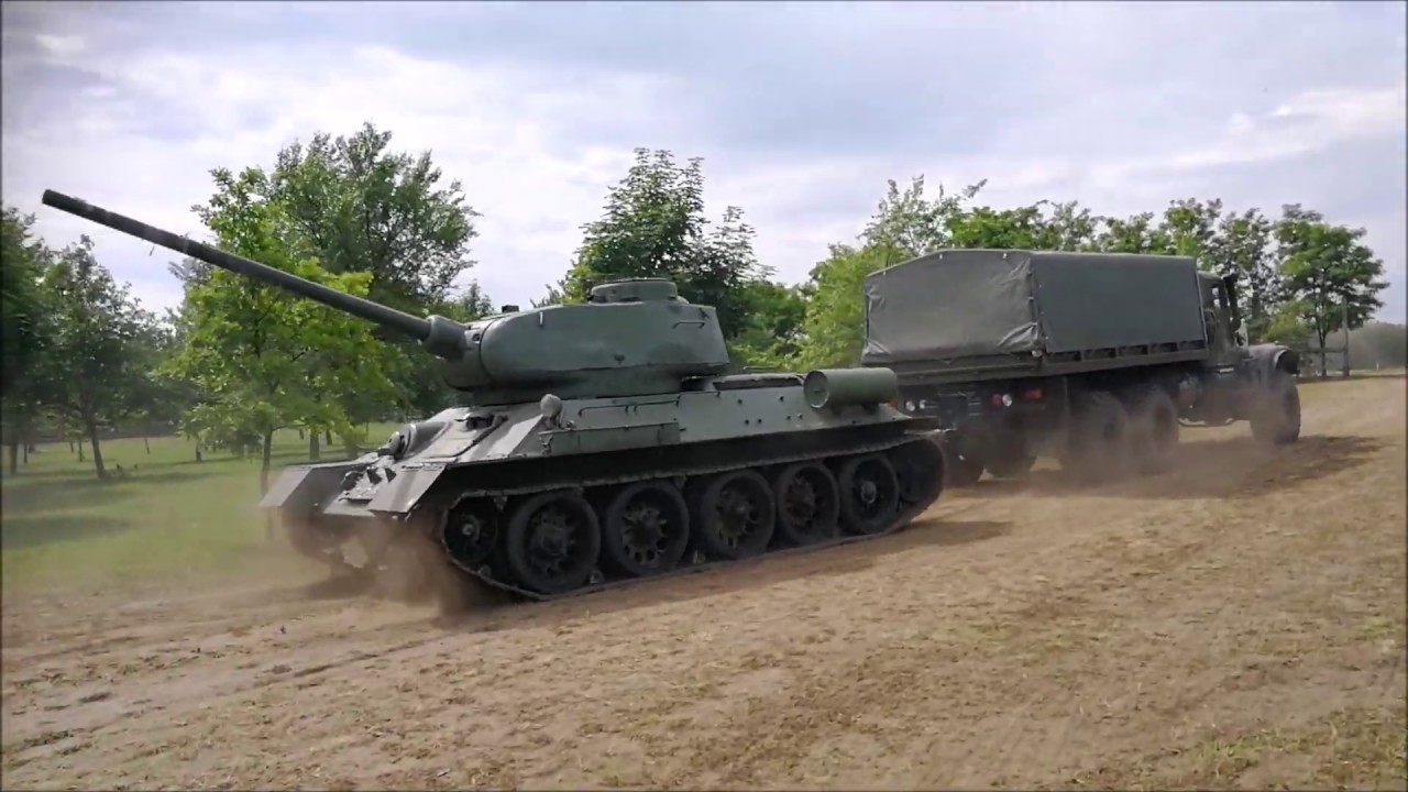 Kraz 255B És T-34 Vonatás 2019