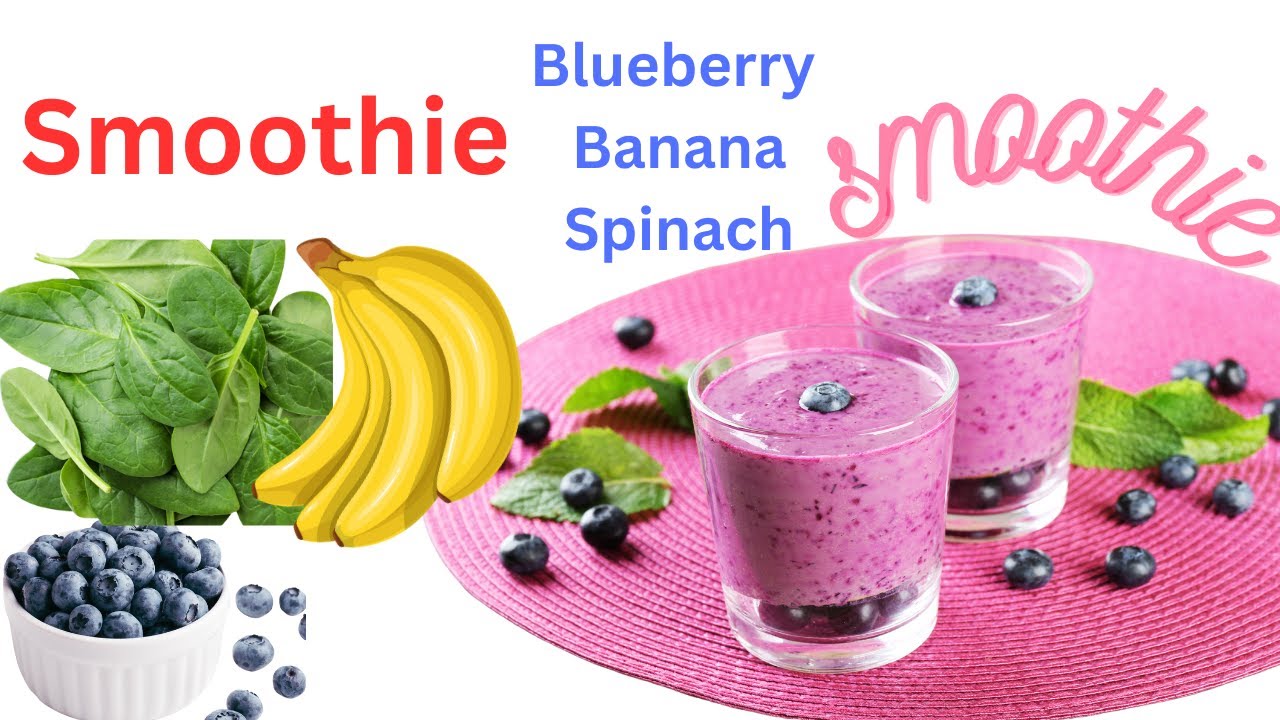 Blueberry Banana Spinach Smoothie II Healthy Smoothie II   Healthy Spinach Blueberry Smoothie