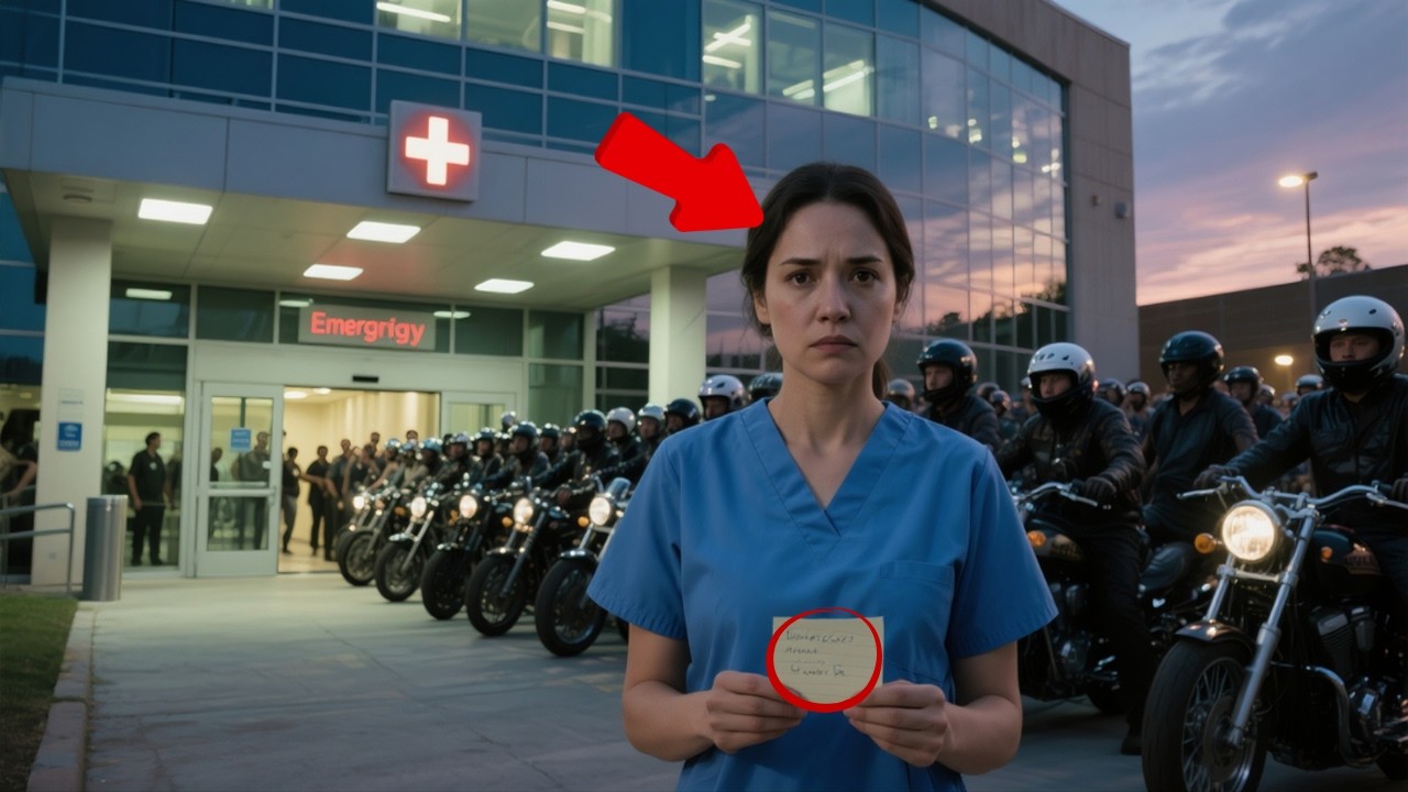 Little Girl Slipped a Note to a Nurse Saying “Daddy Hurt Mommy” — 200 Bikers Arrived at the ER