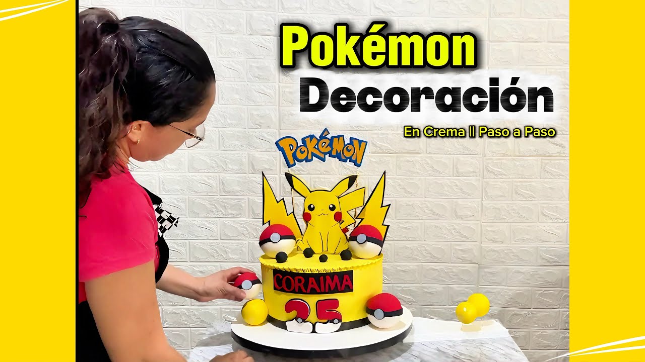 Decoración Pastel Pokémon: Pikachu paso a paso 🎂 || Pasteles Naromakei ✔️