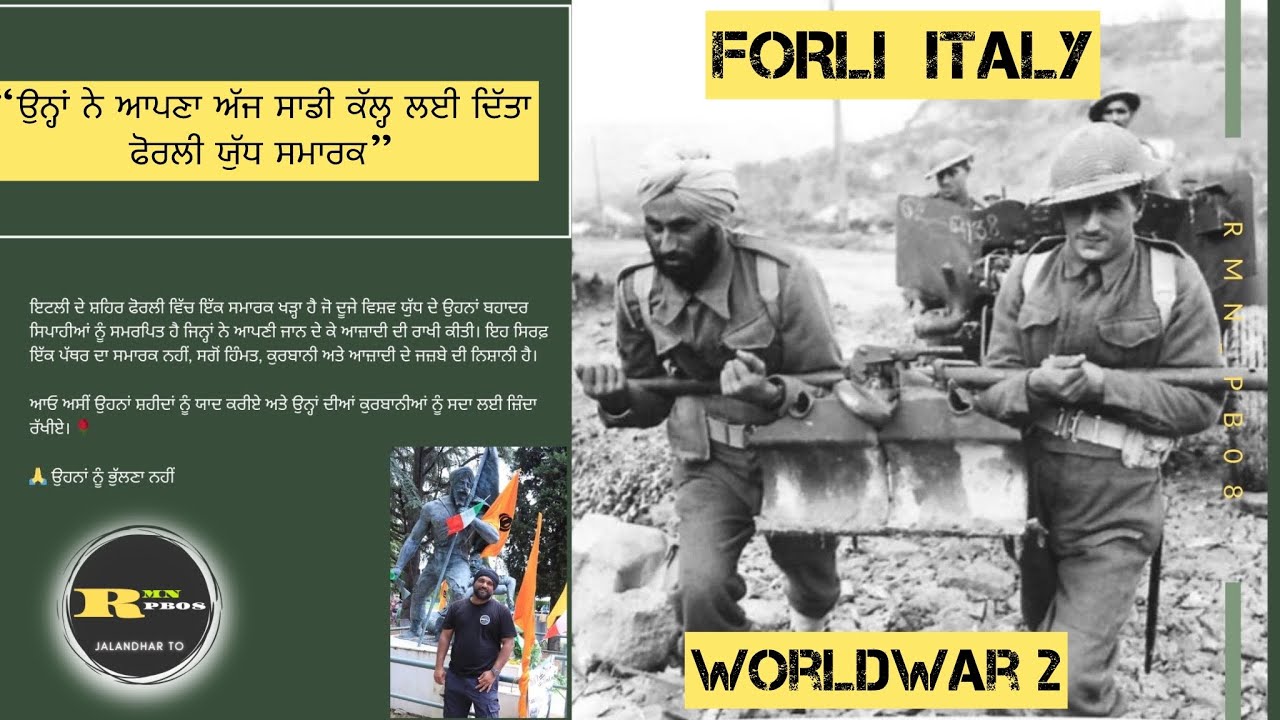 Silent Heroes of Forlì – World War II Soldiers Remembered”#italy#travel#punjab
