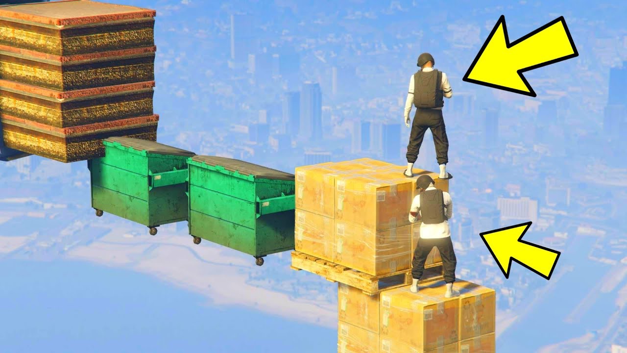 TRY NOT TO FALL PARKOUR! (GTA 5 Online Funny Moments)