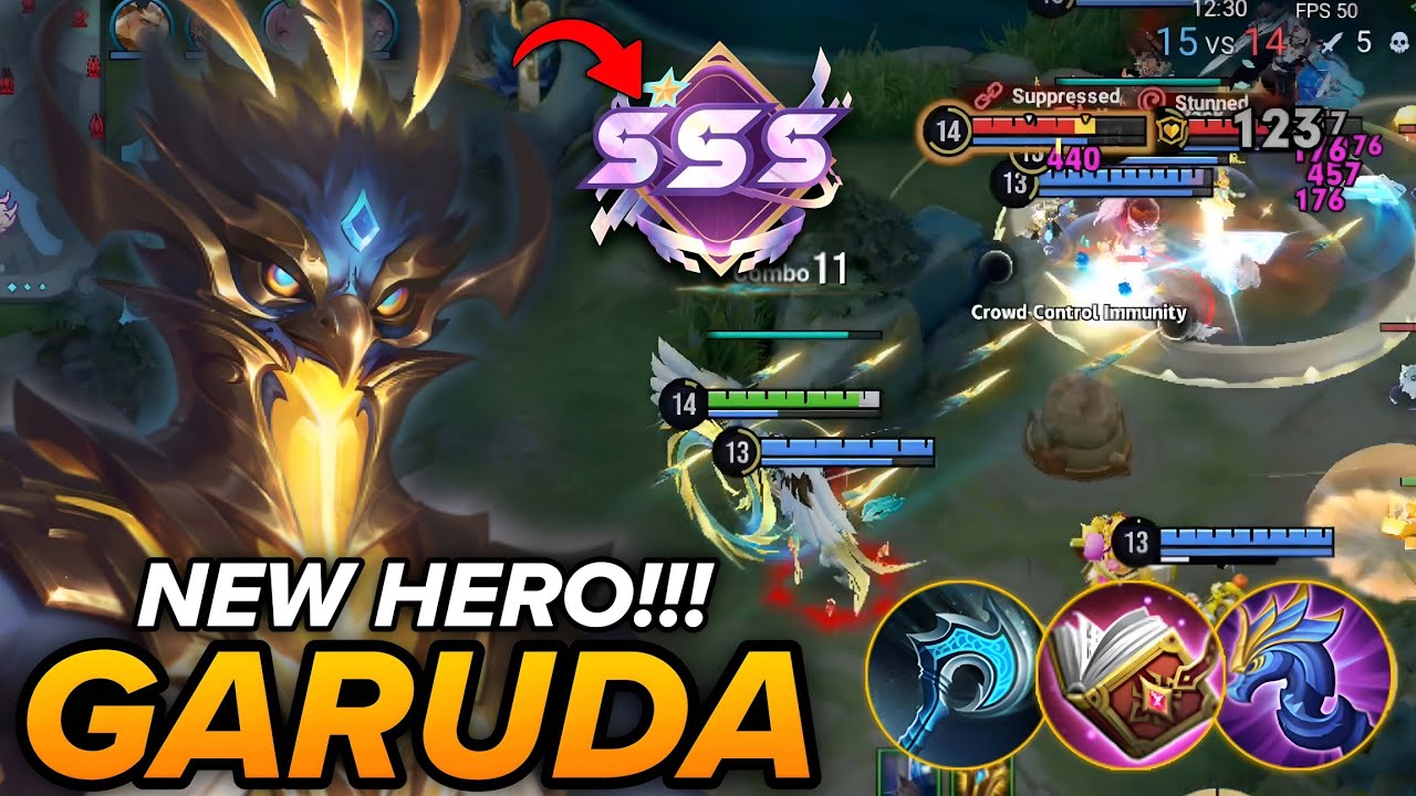NEW HERO!!! GARUDA BROKEN MIDLANE HERO WITH 100% INSANE DAMAGE!!! | GARUDA BUILD & ARCANA 2025 - HOK