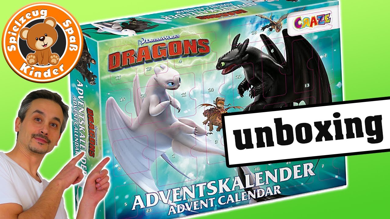 DRACHEN Adventskalender aufmachen 🐲 Dragons OHNEZAHN Figuren Spielzeug
