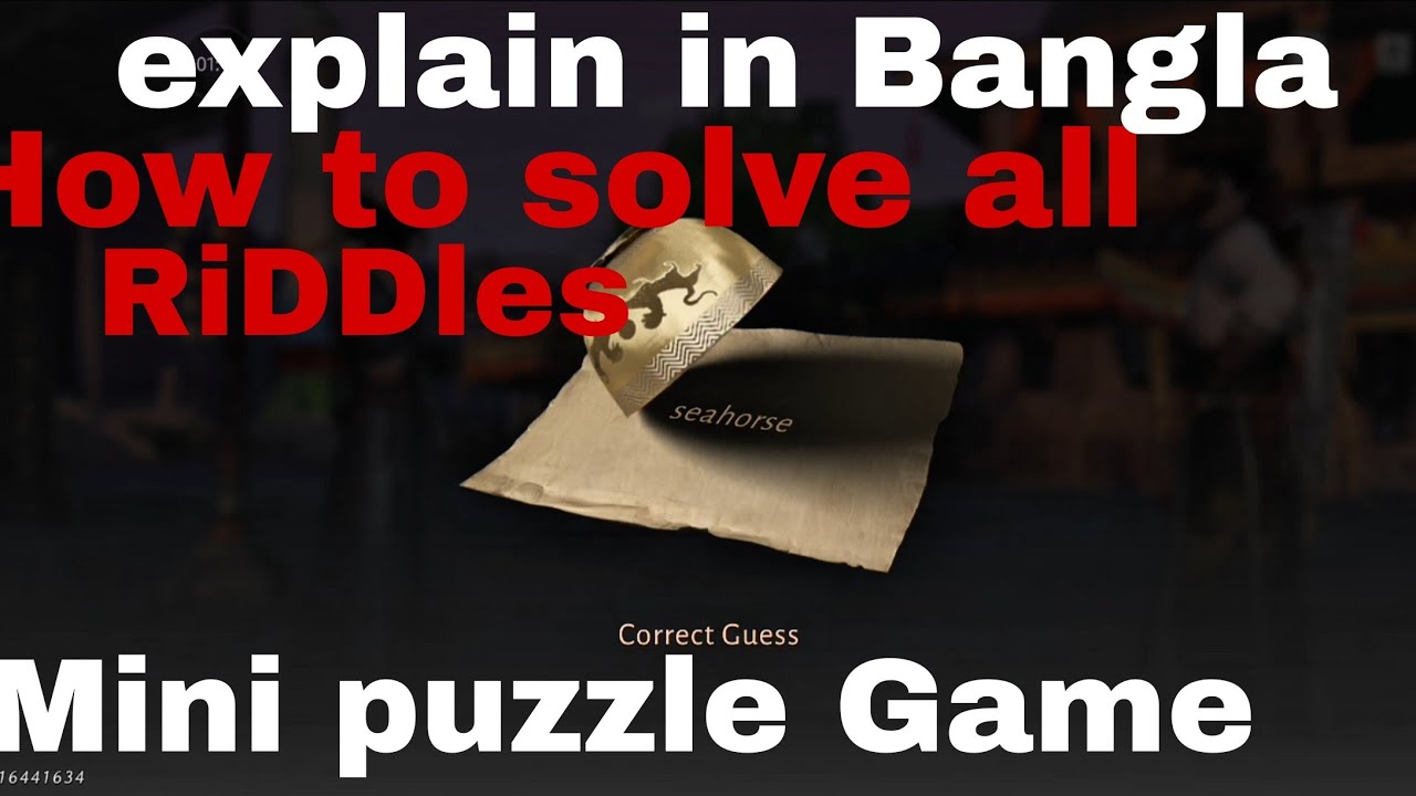 How to solve all Rddles mini puzzle game explain in bangla
