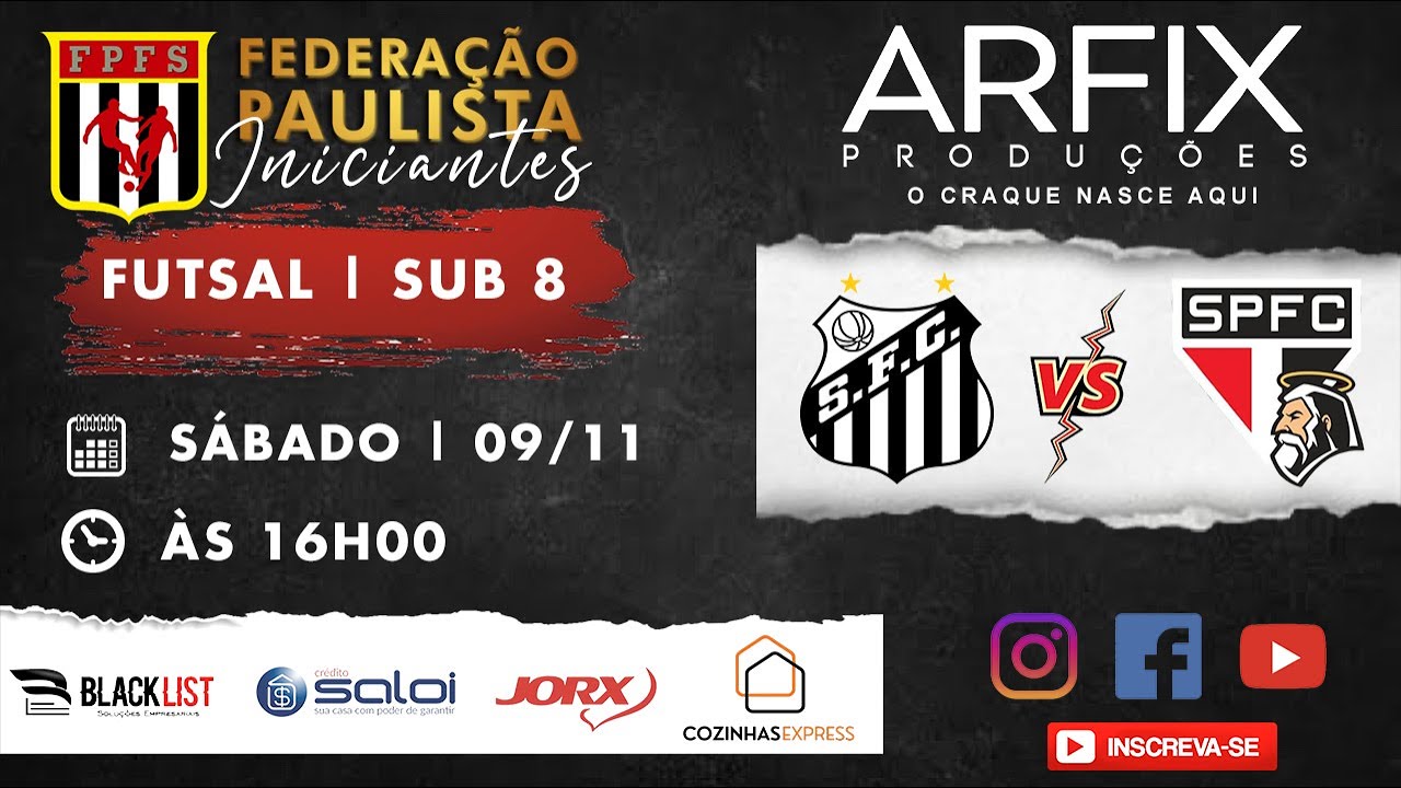 SANTOS x SÃO PAULO - FUTSAL | SUB 8
