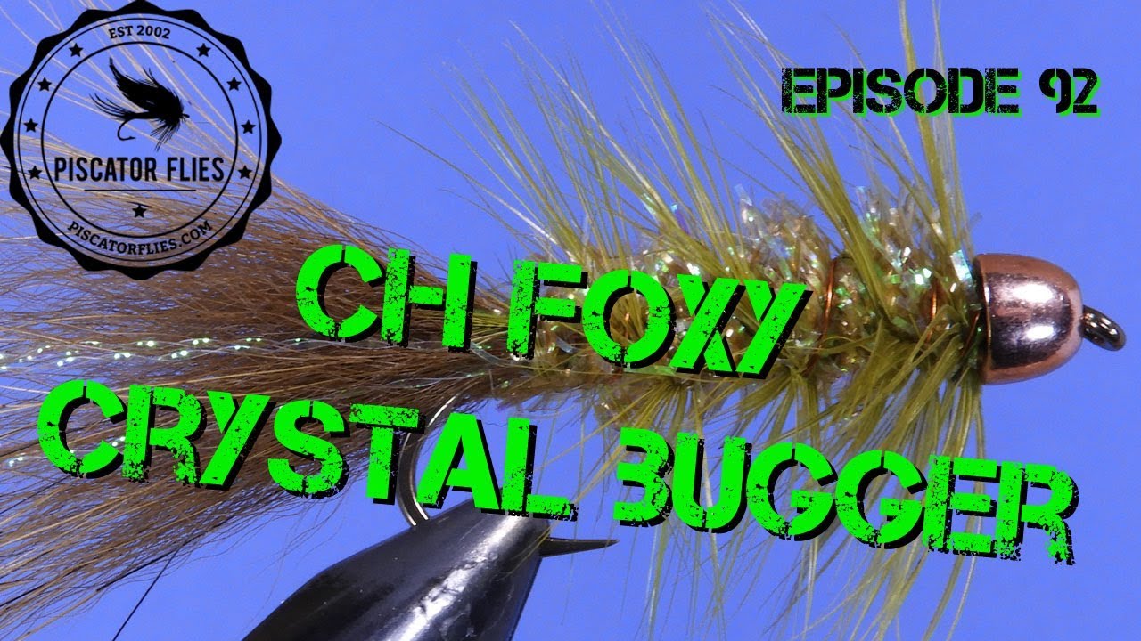 Fly Tying the Cone Head Foxy Crystal Bugger Fly pattern Woolly Bugger Variation - Ep 92  PF