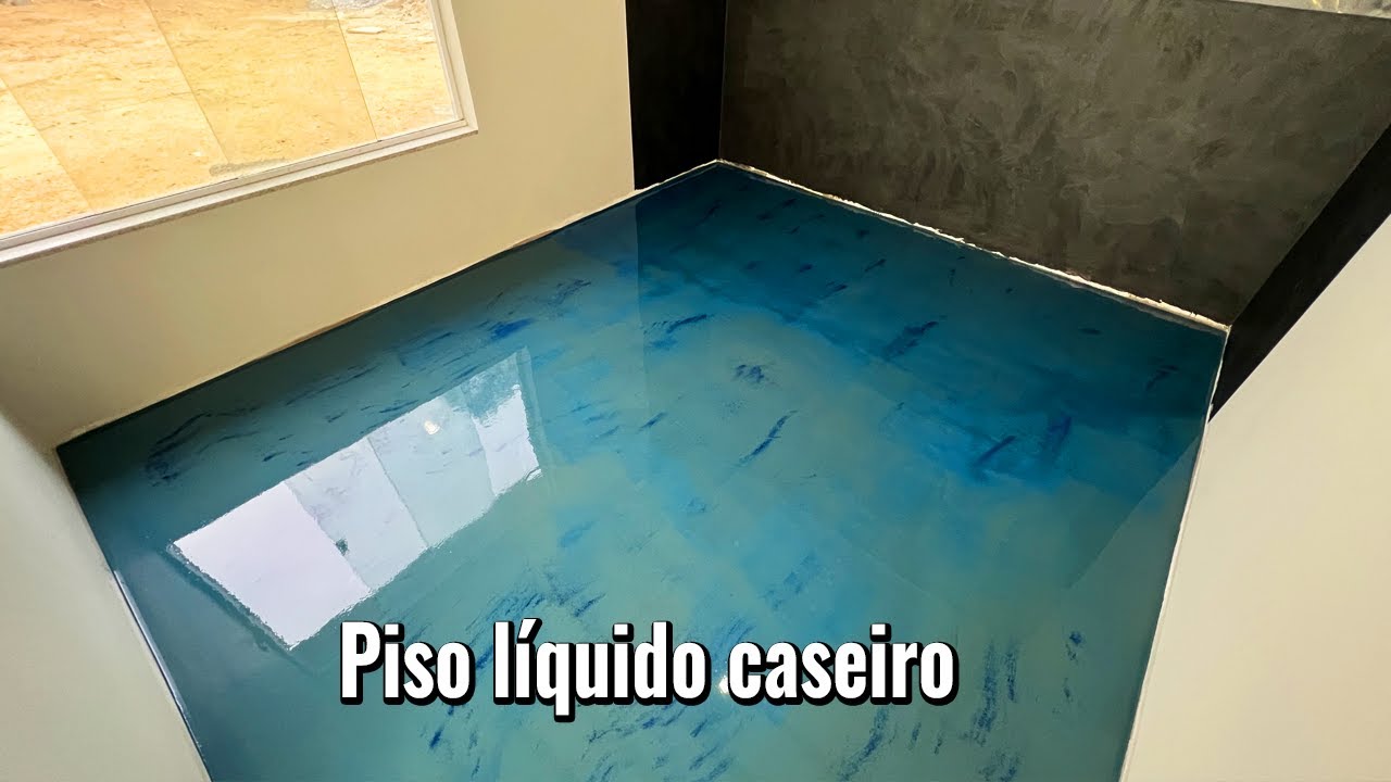 FAÇA VOCE MESMO PISO LIQUIDO PIGMENTADO COM AUTONIVELANTE FICOU INCRÍVEL