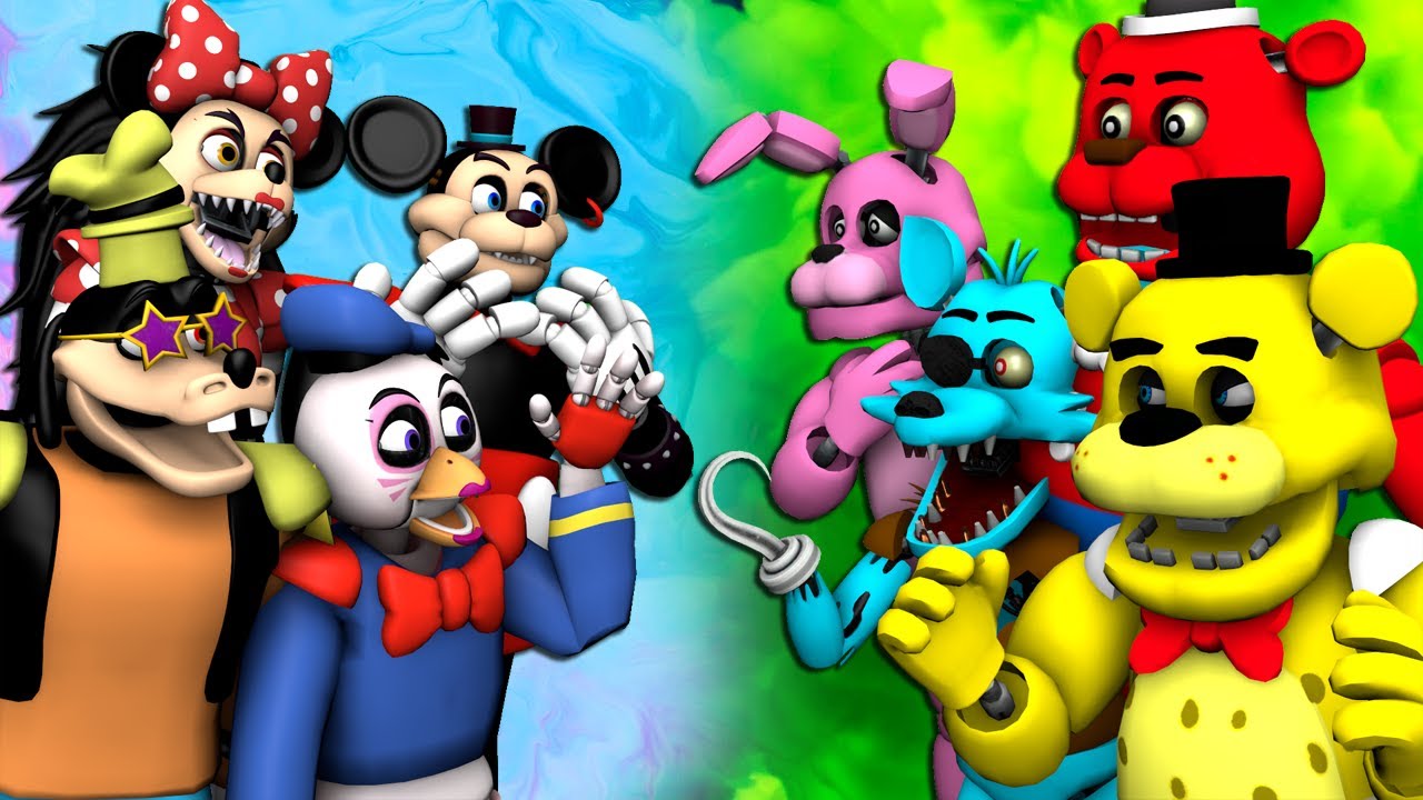 [SFM FNaF] Nickelodeon vs Disney Security Breach Animatronics