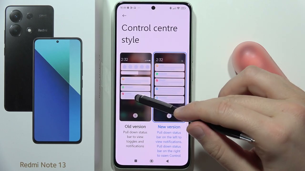 How to Change Control Center Style on Redmi Note 13 - Old & New Version