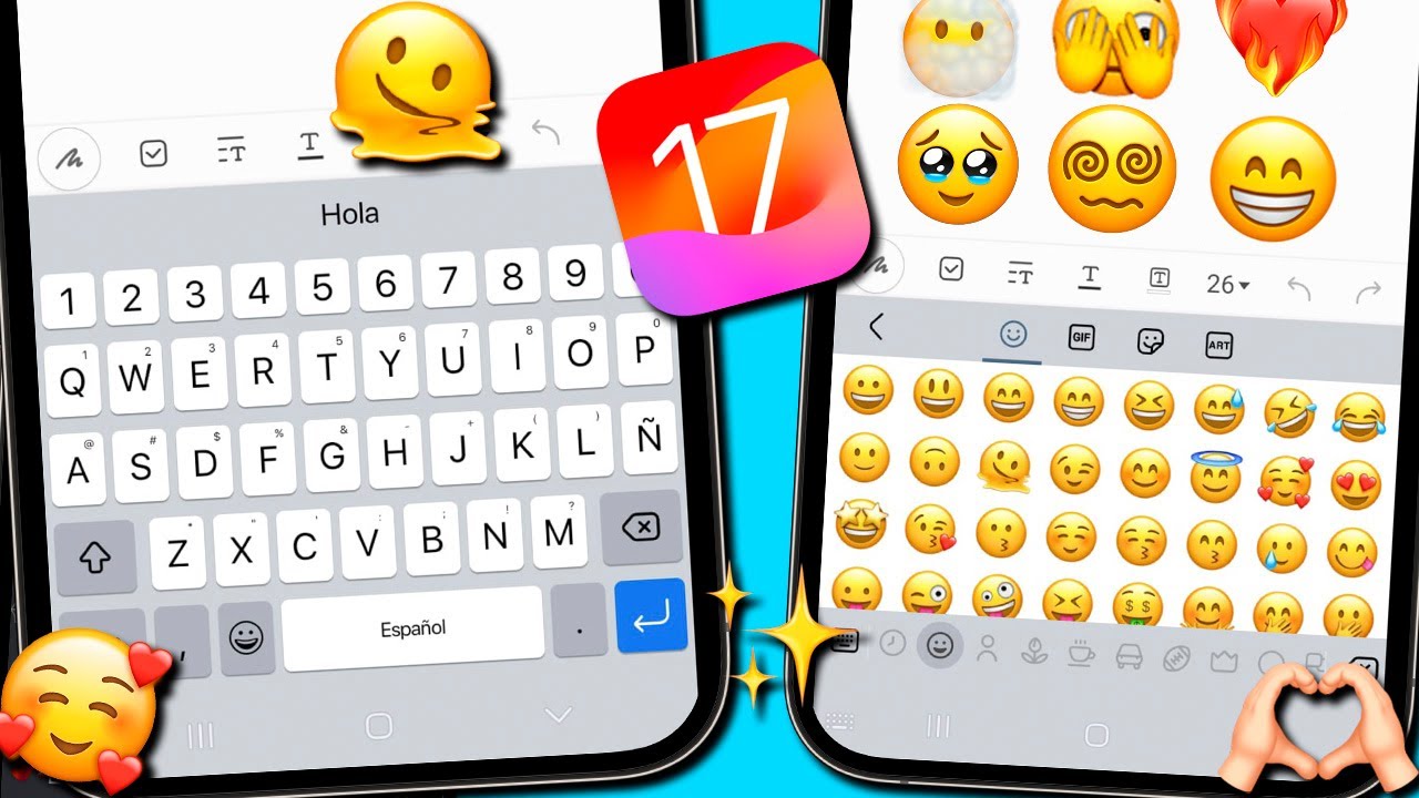 TECLADO ESTILO IPHONE EN ANDROID ACTUALIZADO 2024 con los últimos EMOJIS 17.4 + SONIDO IOS + TEMAS