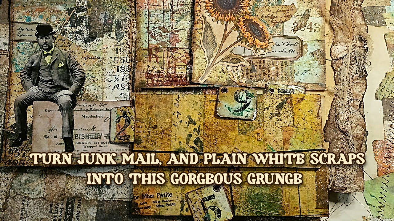 TURN PLAIN WHITE SCRAPS, AND JUNK MAIL INTO GRUNGY GOODNESS!!