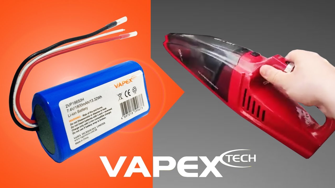 Bater&iacute;a recargable 7.4V Pack 2S 18650 litio i&oacute;n 3 cables con BMS para aspiradora de mano