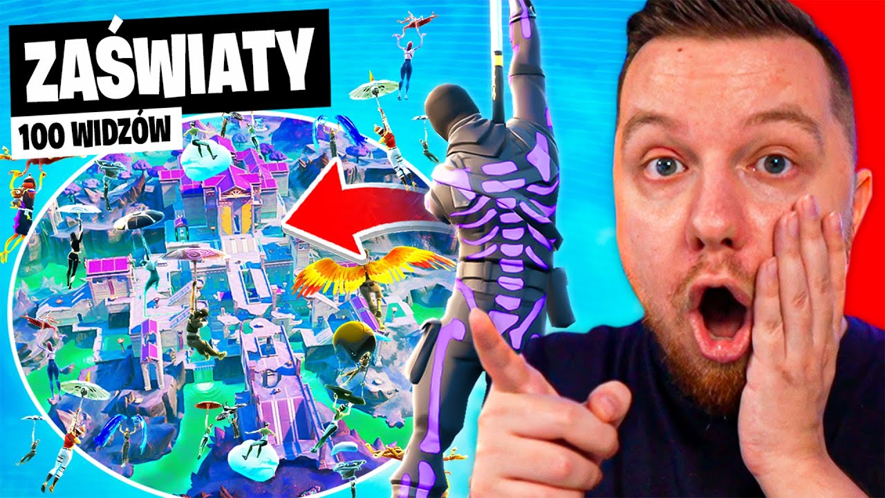 100 WIDZ&Oacute;W na ZAŚWIATY w Fortnite