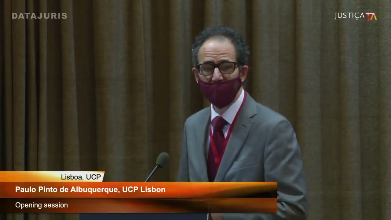 Paulo Pinto de Albuquerque speaking at the opening session of the conference 