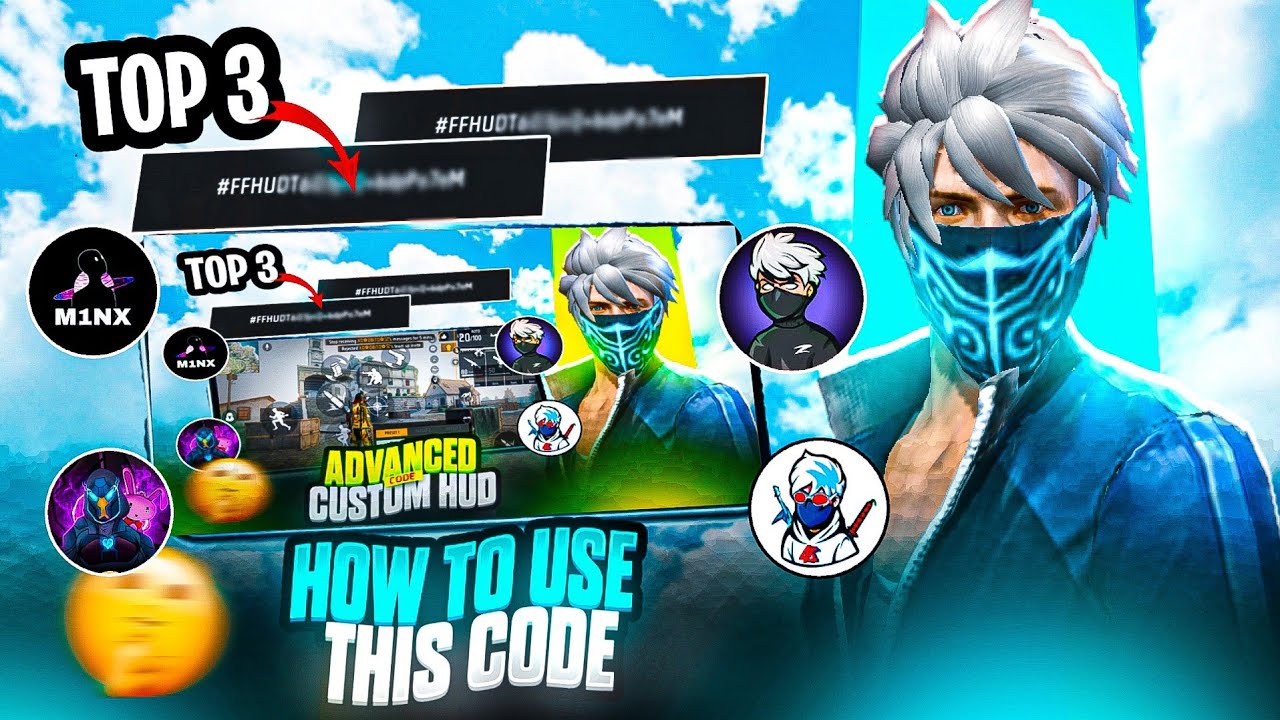 HOW TO USE BEST CUSTOM HUD CODE IN FREE FIRE 🔥 | NEW UPDATE HUD CODE 😱 OB 49 ☠️ [ 1VS4 GAMEPLAY💀 ] 🔥