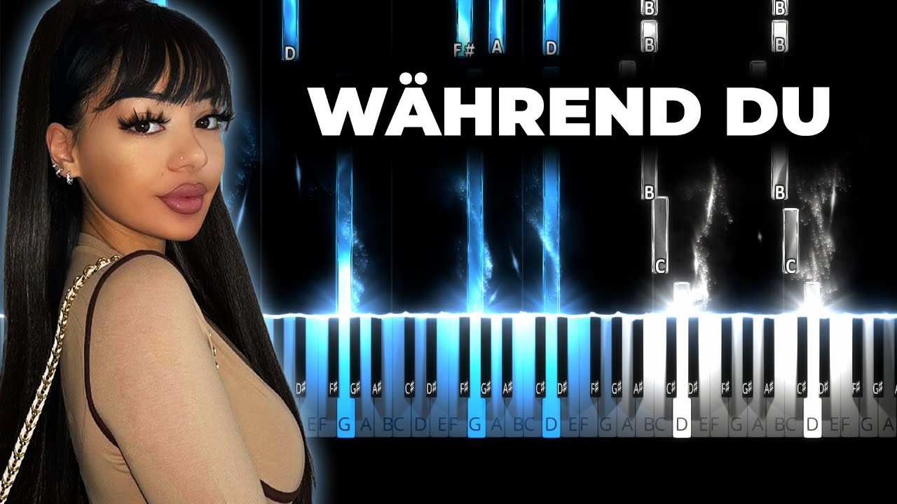AYLIVA - Während du - karaoke piano instrumental cover, lyrics