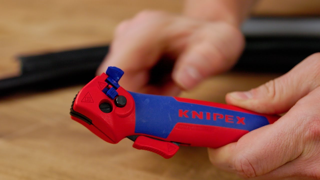 KNIPEX [16 50 145 SB] NÓŻ DO ŚCIĄGANIA IZOLACJI Z FUNKCJĄ GRZECHOTKI