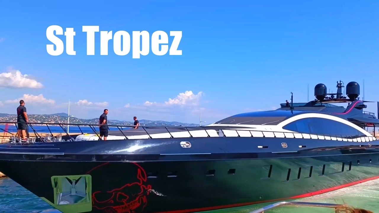 St Tropez Harbour Superyachts & Megayachts | Black Legend | Celebrity Yachting Tour | French Riviera