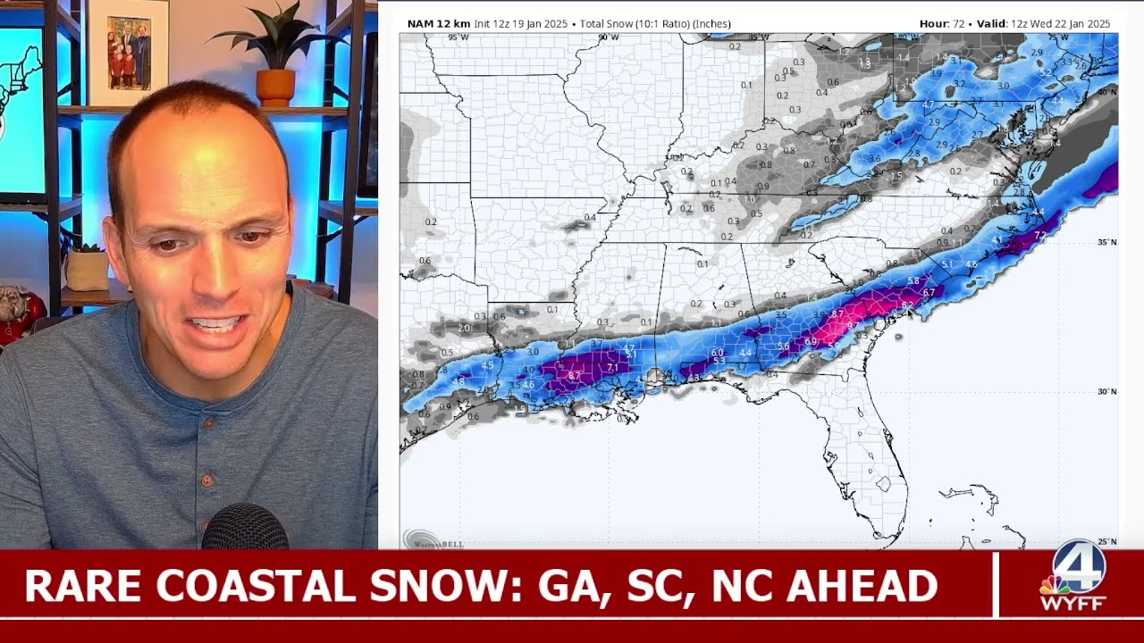 Rare Coastal Snow Ahead with Cold Temps
